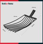 KOTARBAU Furculiță cu 9 vârfuri pentru cartofii de sfeclă cu sâmburi de piatră (E973) Furca