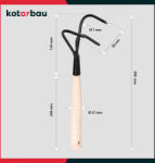 Kotarbau Mini gheară de grădină 39 cm (3191) Sapa de gradina