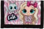 DERFORM Cute pénztárca, 12x8cm, BF10, kislány cicával (DFM-PFBF10) - mesescuccok