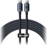 Baseus USB-C-kábel a USB-C Crystal Shine, 100W, 2m, fekete