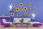 4 Decor Sticker Decorativ - Floarea Soarelui Decoratiune camera copii