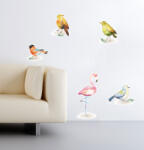 4 Decor Sticker Decorativ - Pasari Watercolor Decoratiune camera copii