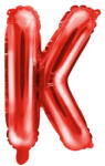 Partydeco Betű lufi 14" 35cm Piros fólia betű, K betű, csak levegővel tölthető (LUFI634406)