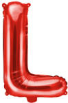 Partydeco Betű lufi 14" 35cm Piros fólia betű, L betű, csak levegővel tölthető (LUFI619829)