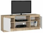 AKORD TV állvány 140 cm Akord Furniture, fehér-sonoma tölgy (OP0LRTVDABBIA001)