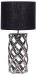 Beliani Fekete és ezüst kerámia asztali lámpa 71 cm SELJA