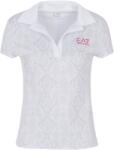 EA7 Női póló EA7 Woman Jersey Polo Shirt - white python