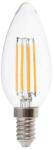 V-TAC Átlátszó LED izzó filament COG E14 C35 6W 3000K gyertya - 217423