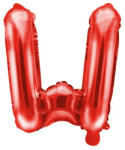 Partydeco Betű lufi 14" 35cm Piros fólia betű, W betű, csak levegővel tölthető (LUFI970461)