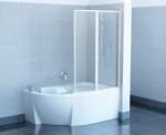 RAVAK Paravan de cada Ravak VSK2 ROSA 150cm alb/transparent (76L(P)80100Z1)