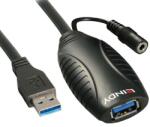 Lindy Кабел Lindy 43099, от USB Type A(м) към USB Type A(ж), 15m, черен, удължителен (LNY-43099)