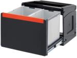 Hafele Cos incorporabil dublu pentru sortarea gunoiului Franke Cube 50 502.76. 304, 1x14 si 1x18l, corp 50 cm, extragere totala automata (502.76.304) Cos de gunoi