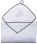  Stella fürdőlepedő hímzett 110x110 fehér-szürke kacsa - babycenter-online