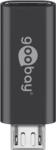 4miners Goobay Micro USB (apa) - USB Type-C (anya) OTG Adapter, Szürke (55553)