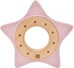 KikkaBoo - rágóka szilikon és fa Star Pink