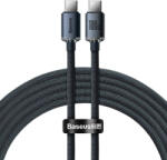 Baseus USB-C-kábel a USB-C Baseus Crystal Shine, 100W, 2m (fekete)