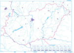 Stiefel Magyarország körvonalas iskolai földrajzi falitérképe, klíma diagramokkal (87717B-XL)