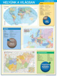 Stiefel Helyünk a világban (A Föld, Európa és Magyarország) iskolai földrajzi falitérkép, 120 x 160 cm (100397-XL)