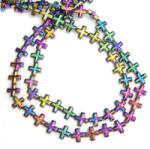  Hematit Multicolor Cruce Margele pietre Semipretioase pentru Bijuterii 10x10x4 mm - 10 Buc