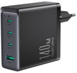 JOYROOM Gan Ultra incarcator USB / 3x USB-C 140W + cablu USB-C, negru