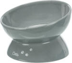 TRIXIE Castron Ceramic Pentru Pisici, XXL, Ridicat, Forma Ergonomica, 0.35 l 17 cm, Gri, 24805