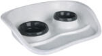 TRIXIE Set 2 Castroane Cu Suport, Plastic, 0.25 l 9 cm 0.3 l 11 cm 46x11x30 cm, Diferite Culori, 24721