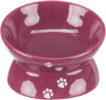 TRIXIE Castron Ceramic Pentru Pisici, Ridicat, Forma Ergonomica, 0.15 l 13cm, Bordo, 24797