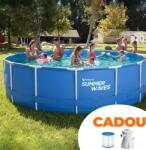 Polygroup Piscina rotunda cu cadru metalic Family Summer Waves, 457 x 84 cm (8002194) Piscina