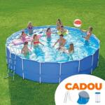 Polygroup Piscina rotunda cu cadru metalic Mega Summer Waves, 457 x 122 cm (8002195) Piscina