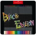 Faber-Castell Creioane colorate Faber-Castell 24 culori Black Edition, cutie metal (FC116425)