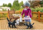Playmobil Figurina bunicuta cu pisici (PM71172) - bekid Figurina