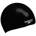 Speedo plain moulded silicone junior cap черно