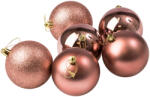  6db-os 8cm-es karácsonyi gömb szett - Rose gold (CB80-20)