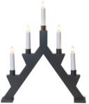 EGLO 410349 - Karácsonyi gyertyatartó ZACK 5xE10/3W/230V antracit 410349 (EG410349)