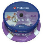 Verbatim DVD + R (25 csomagos) / Spindle Double Layer 8X 8, 5 GB tintasugaras nyomtatható (43667)