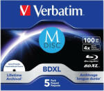 Verbatim MDisc BDXL (5 darabos) Jewel / 4x / 100 GB (43834)