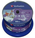 Verbatim DVD + R (50 csomag) DoubleLayer / Spindle / 8X / 8, 5 GB / Nyomtatható / NoID (43703)