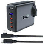 ACEFAST Incarcator rapid GaN UK 100W Power Delivery 3x USB C 1x USB - negru