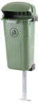 Europlast Oszlopra szerelhető 50 l műanyag hulladéktároló-zöld (MEVA7152-2)