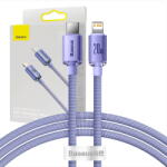 Baseus Cablu de Date Baseus Crystal Shine USB-C to Lightning, 20W, PD, 1.2m Violet (22715)