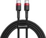 Baseus Cablu de Date Baseus USB-C PD Cafule PD 2.0 QC 3.0 60W 1m (Negru-Rosu) (6953156285217)