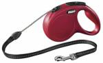 flexi Lesă Flexi New Classic M, pentru câini de până la 20kg, lungime coardă 5m - culoare roșie