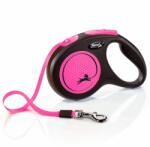 flexi Flexi NEON lesă M până la 25kg, 5m curea - roz
