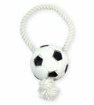 PET NOVA Jucărie din vinil pentru căței - minge de fotbal pe frânghie, 7 x 26cm