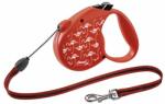 flexi Flexi Standard Flamingo S până la 12 kg, cordon de 5 m - roșu