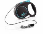 flexi Lesă Flexi Black Design XS până la o greutate corporală de până la 8kg și cu sfoară de o lungime de 3m - albastru