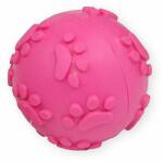 PET NOVA TPR Jucărie pentru căței - minge cu scârțâitoare, roz 6 cm