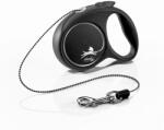 flexi Lesă Flexi Black Design XS până la o greutate corporală de până la 8kg și cu sfoară de o lungime de 3m - negru