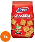 Croco Set 8 x Biscuiti cu Susan si Mac Croco Crackers, 100 g (FXE-8xEXF-TD-EXF13821)