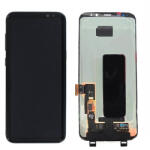 Samsung G955 Galaxy S8 Plus 2017 LCD Kijelző+Érintőpanel, Fekete, Black (GH96-10626A) Service Pack